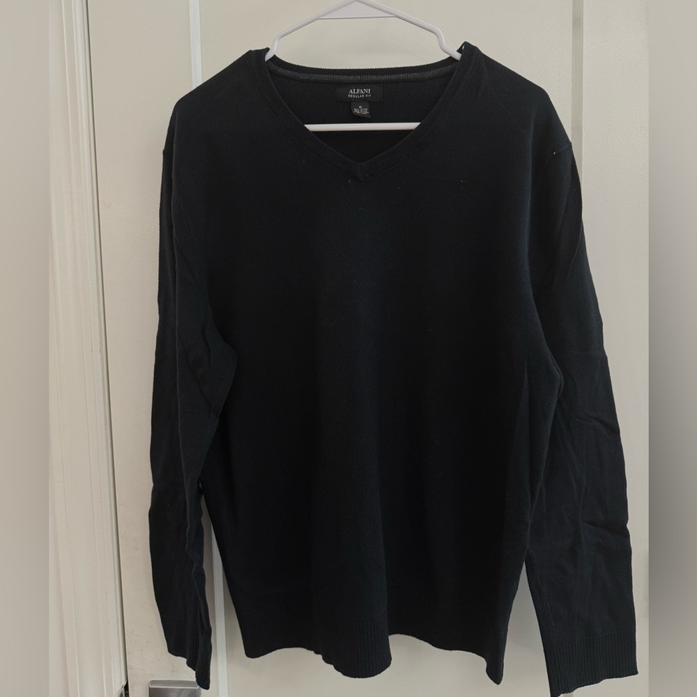 Alfani Men's Charcoal V-Neck Sweater